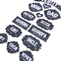 Lot de 14 autocollants personnalisés en PVC sur le thème de la famille (maman, papa, sœur, frère) pour la décoration d'albums et de calendriers DIY