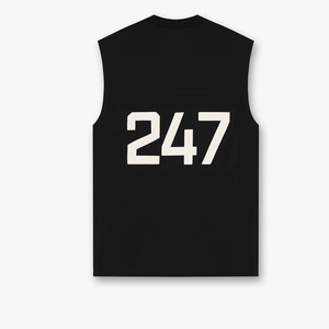 เสื้อกล้ามกีฬาผู้ชายผ้าฝ้ายระบายอากาศดี พิมพ์โลโก้ตามสั่ง คุณภาพสูง ขายส่ง - Product Image 2