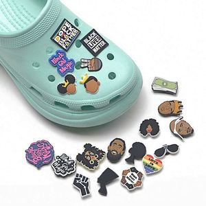 100 Charm per Scarpe Clog Black Girl Magic <span class=keywords><strong>BLM</strong></span>, Adatti per Scarpe Clog, Braccialetti, Regali per Feste di Compleanno - Product Image 1