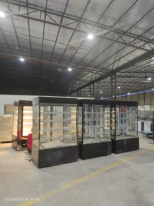 Dọc Hình Chữ Nhật Bánh Hiển Thị Tủ Lạnh Showcase 5 Kệ Với Đá Cẩm Thạch - Product Image 2