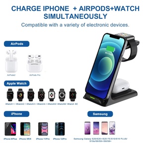 Custom Logo CE 15w Fast Charger Desk Fast Multifunction Wireless Charger Stand 3 in 1 Wireless Charger - Product Image 3