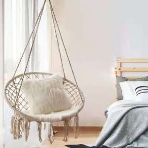 Ghế Xích Đu Dệt Kim Dây Thừng Tua Rua Macrame Võng Đồ Nội Thất Sân Vườn Boho Ghế Xích Đu - Product Image 3