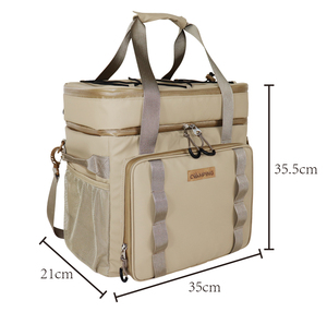 กระเป๋าแคมป์ปิ้งแบบลำลอง SENDA ผลิตจากโพลีเอสเตอร์ฉนวนกันความร้อน พร้อมคุณสมบัติรักษาความร้อน ความจุขนาดใหญ่ ใช้งานได้สองแบบ เย็บด้วยเครื่องจักร เหมาะสำหรับใช้งานกลางแจ้ง - Product Image 6