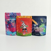 Sacs en Mylar refermables, résistants aux odeurs, résistants aux enfants, imprimés sur mesure, 1g, 7g, 14g, 28g, 3.5g, pour biscuits