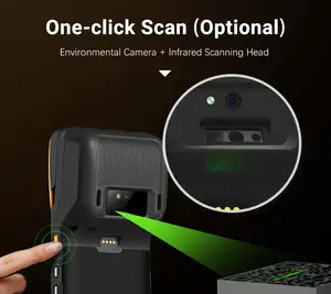 5.5 inch android 12 2gb 16gb 58mm printer hand held mini portable handheld barcode scanner pos terminal with sample