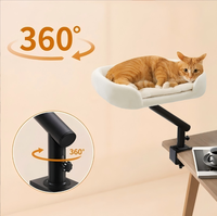 Lit pliable pour chat, 360 °   Lit de bureau suspendu rotatif pour chat, arbre à chat de bureau, lit de bureau pour chat de style nouveau, nid universel toutes saisons