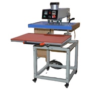 Presse à chaud pneumatique semi-automatique à poste unique, plateau 15"x15", tension 110/220V, pour sublimation textile à plat