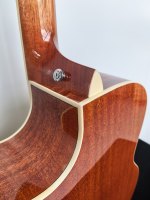 Customizable Glossy Acoustic Guitar Spruce Top Mahogany Plywood Natural Wood Finish