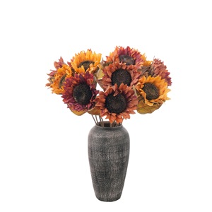 CallaFloral Girasoles Artificiales Rojos, Amarillos y Naranjas de Plástico Realistas para Decoración de Bodas, Ramos y Decoración del Hogar - Product Image 5