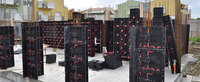 Coffrage de colonne en plastique PP/ABS haute résistance, réutilisable et réglable pour la construction de colonnes en béton