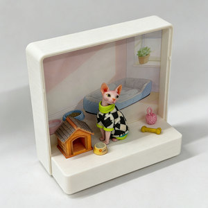 Estatua de Mascota Impresa en 3D Personalizada a Todo Color en PLA, Figura de Perro o Gato, Regalo Conmemorativo, Servicio de Impresión 3D FDM - Product Image 3