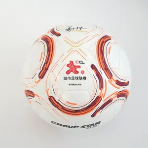 中国製サイズ5サッカーラミネートTPU素材大人用サッカーボール通常のプレイまたはトレーニング