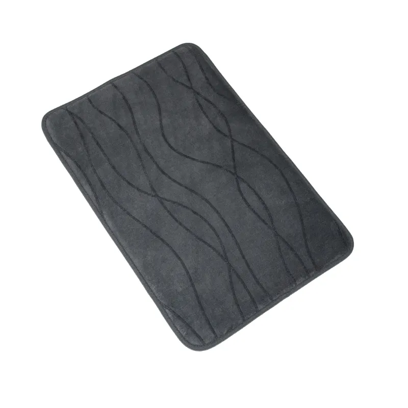 Tapis éponge externe noir charbon de bois Ultra doux emballage sous vide éponge tapis de bain pour Amazon Fba entrepôt