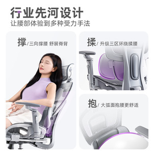 Ergonomic Office Chair X360 Custom Swivel Reclining With Lumbar Support For Computer Use - Product Image 3