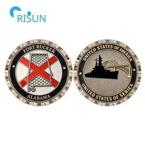 Moneda Conmemorativa Personalizada con Mapa de Alabama, Bandera, Recuerdos de las Fuerzas Veteranas, Medallón, Moneda de Desafío Personalizada de Alabama - Product Image 3