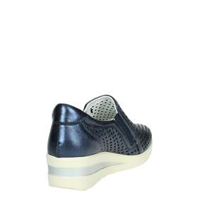 Cinzia Soft Chaussures de marche pour femmes IV119827 SS Bleu en cuir perforé avec semelle compensée confortable - Product Image 2