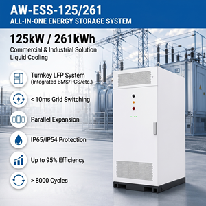 IP54 Liquid Cooled C&I <b>Energy</b> <b>Storage</b> <b>System</b> 261kWh 125kW LFP Battery Cabinet Hybrid BESS 8000 Cycles - Product Image 3