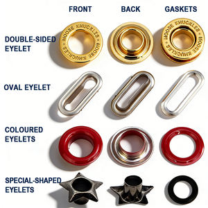 Direktverkauf ab Werk Runde Messing/Eisen/Edelstahl Geprägte Logos Ösen Metall-Ösen für Kleidung/Schuhe/Taschen - Product Image 2