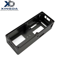 Boîtier en aluminium anodisé noir usiné CNC, boîtier en alliage multi-échancrures pour module électronique de traitement du signal intégré