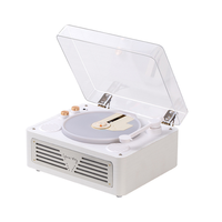 Reproductor de CD Retro con Sonido Estéreo de Alta Fidelidad, Altavoz Dual con Sonido Nítido, Altavoz Bluetooth Vintage para Decoración del Hogar, Regalo
