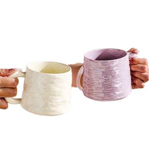 Taza de cerámica moderna para oficina en casa con cuchara, taza de café de desayuno de alto valor y pareja, taza de par para pieza - Product Image 6