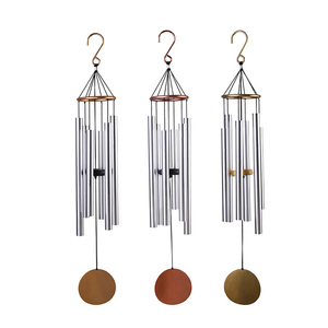 Estilo europeo 34 pulgadas jardín al aire libre decoración colgante 6 tubos de aluminio música campanas de viento regalo creativo inspirado atrapasueños - Product Image 2