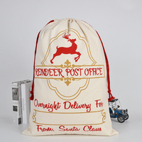 Sacs de Noël en toile 50x70cm avec cordon de serrage, écologiques, recyclés, durables, réutilisables, pour sublimation, vente en gros High King