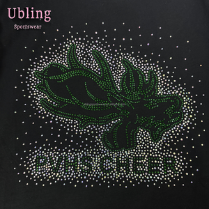 شعار مخصص بالجملة مخصص حجر الراين نقل الحرارة تصميم لامع بلينغ نقل للتيشيرت - Product Image 5