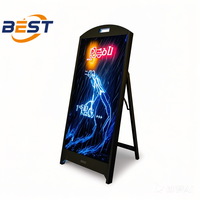 Écran LED extérieur étanche IP65, batterie 10H pour publicité 24/7 dans les centres commerciaux, les magasins de détail, les écrans d'accueil