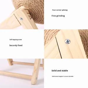 Sisal Ball <span class=keywords><strong>Cat</strong></span> Scratcher Self-Entertainment Verveling Verlichting Niet-Afstotende Verticale Slijtvaste Kattenspeelgoedklauwslijper Benodigdheden - Product Image 5