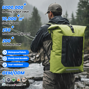Sac à dos ultraléger imperméable en TPU 35L, sac étanche à enroulement, panneau dorsal rembourré confortable, <span class=keywords><strong>kayak</strong></span>, camping, pêche, voyage, etc. - Product Image 5