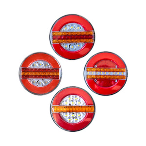 Giá bán buôn 12V 24V LED nhấp nháy tuần tự dòng chảy bánh hamburger ánh sáng 4 inch vòng xe tải đuôi ánh sáng cho xe tải và Trailer - Product Image 2
