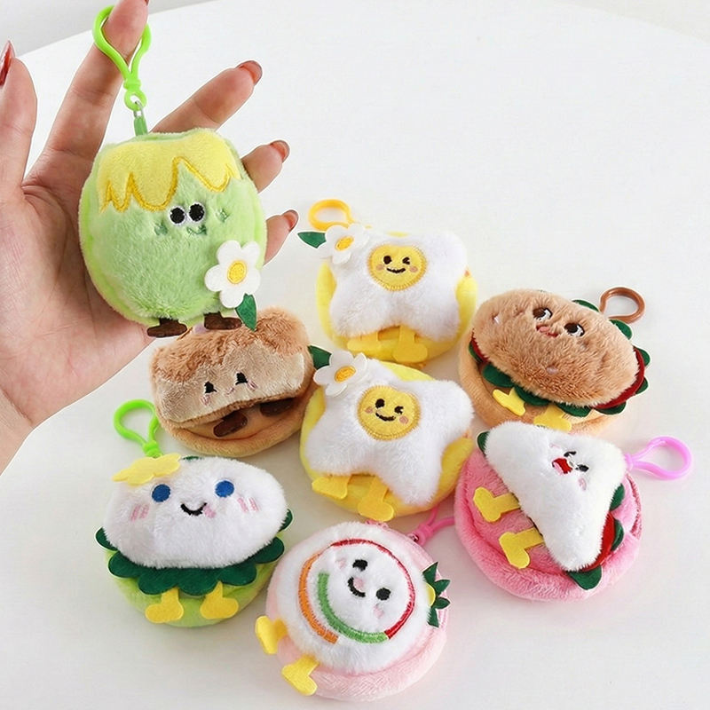 Porte-monnaie porte-clés en peluche-08