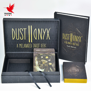 Cartes <span class=keywords><strong>de</strong></span> tarot oracle personnalisées en papier d'art noir 350 g/m², logo personnalisé, meilleure qualité - Product Image 2