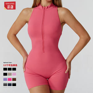 Combinaison de yoga dos nu pour femme Zechuang, col montant, extensible, couleur unie, tenue de fitness CLT8594 - Product Image 4