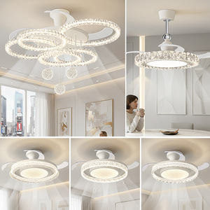Ventilateur de plafond de style italien pour salon et salle à manger, luminaire de luxe minimaliste italien pour toute la maison - Product Image 2
