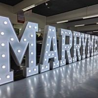 Location de chapiteau blanc de 4 pieds, signalisation autoportante, événements géants, lettres lumineuses personnalisées de grande taille pour mariage