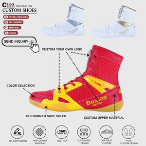 Produzione personalizzata scarpe da allenamento per sport Indoor scarpe da <span class=keywords><strong>Wrestling</strong></span> stringate comode maschili stivali Sneaker scarpe da boxe professionali - Product Image 2