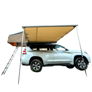 Hot Sale 2m Outdoor PVC Shell Car Side Awning Retractable SUV Tent Offroad With Canvas Side Wall For Camping