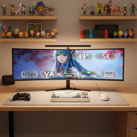 Monitor Curvo Ultra Ancho Premium de 49 Pulgadas, 5K DQHD, 120Hz, 32:9, para Edición de Video y Juegos