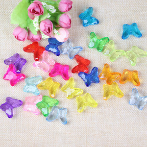Butterfly Acrylic <b>Beads</b> Loose Transparent For Jewelry Making 22T ML22 - Product Image 1