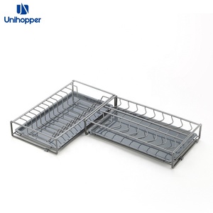 Armoire de <span class=keywords><strong>cuisine</strong></span> en verre uniwhopper, armoire coulissante à fermeture souple, bol à trois côtés, <span class=keywords><strong>panier</strong></span> à vaisselle avec compartiment - Product Image 5