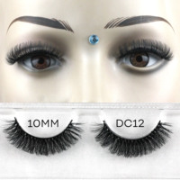 Cils russes en fibres végétales DC12, même effet que les extensions de cils, cils russes volumineux à courbure profonde, bande de cils, cils en forme d'aile