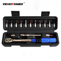 15 uds/21 Uds 1/4 pulgadas CRV 2-25NM herramienta de torsión de bicicleta Juego de llaves dinamométricas Rachet