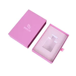 Boîte cadeau rigide pour parfum personnalisé avec tiroir coulissant, insert en mousse et ruban, emballage en carton de luxe - Product Image 4