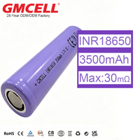 Batería de Litio al por Mayor 3.7V 18650 3500mAh, Celda de Batería de Iones de Litio INR18650 para Paquetes de Baterías de Herramientas Eléctricas