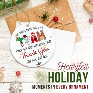 Ornement de Noël en céramique 2025 – Cadeau de remerciement pour femmes, supérieures, équipes, collègues – Décoration de fêtes - Product Image 1