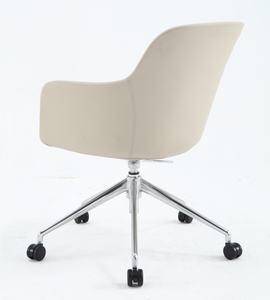 เก้าอี้สำนักงานผู้บริหารหนังสไตล์โมเดิร์นหรูหรา พร้อมขาอะลูมิเนียมอัลลอยด์ เก้าอี้ผู้จัดการ เก้าอี้ห้องประชุม - Product Image 5