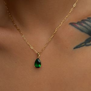 Collier pendentif en acier inoxydable plaqué or 18 carats Dazan New Ins Pvd <span class=keywords><strong>2022</strong></span> avec zircon coloré véritable du signe du zodiaque du <span class=keywords><strong>mois</strong></span> de naissance pour femmes - Product Image 3