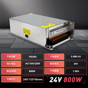 แหล่งจ่ายไฟสวิตชิ่ง 24V 33A 800W แบบขาออกเดี่ยว สำหรับใช้งานภายในอาคาร AC-DC สำหรับเครื่องจักรอุตสาหกรรม CNC - Product Image 5
